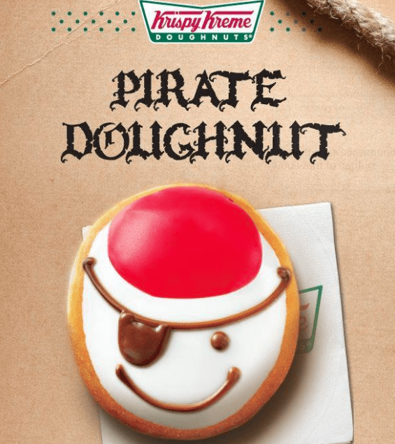 Krispy Kreme Free Dozen Doughnuts for Talk Like a Pirate Day Thrifty