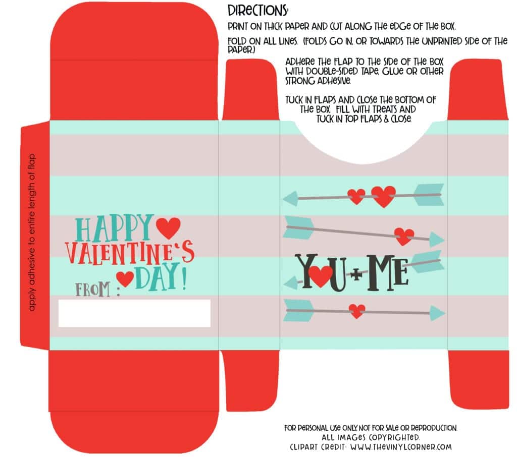 DIY Valentine Box With Free Printable Fill With Goodies For Valentine s Day Thrifty NW Mom