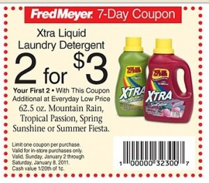 $1 off Xtra Laundry Detergent Coupon 