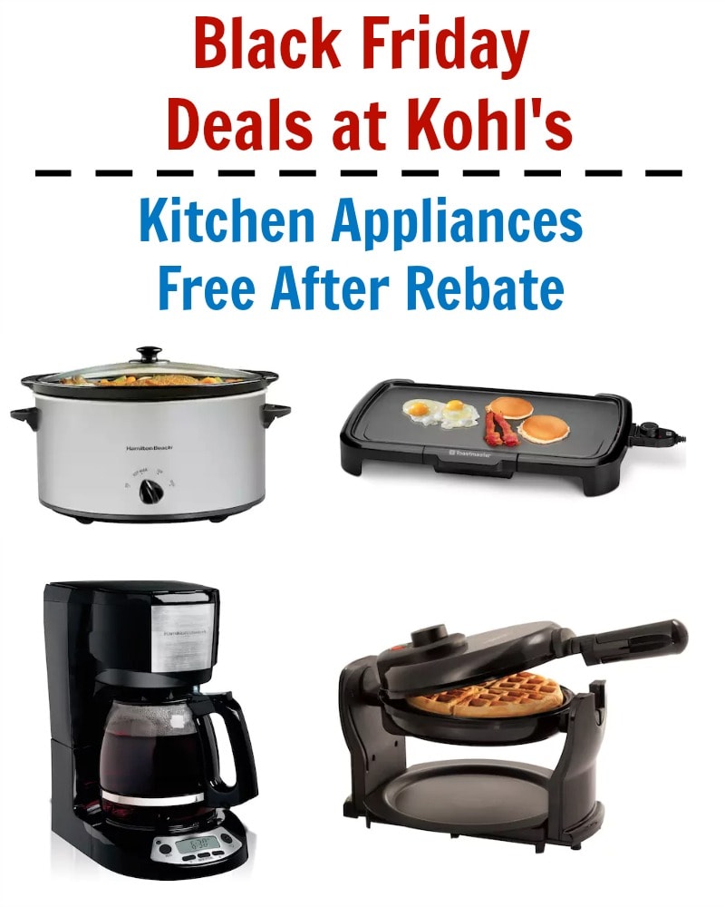 Kohl's Black Friday Small Kitchen Appliances $1.69 TODAY - Saving Dollars  and Sense