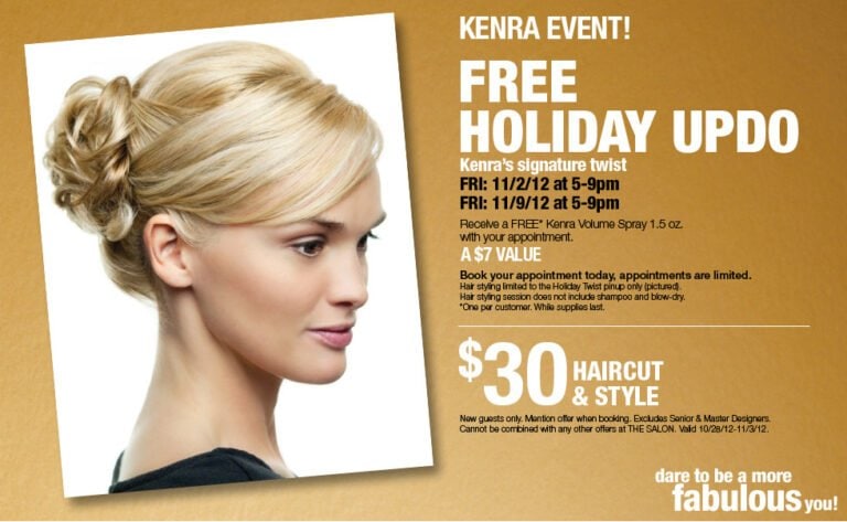 Ulta – FREE Updo & Kenra Volume Spray (11/2 & 11/9)