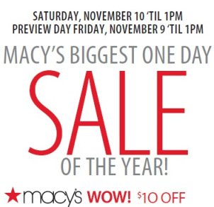 Macy’s $10 Off $25 Coupon