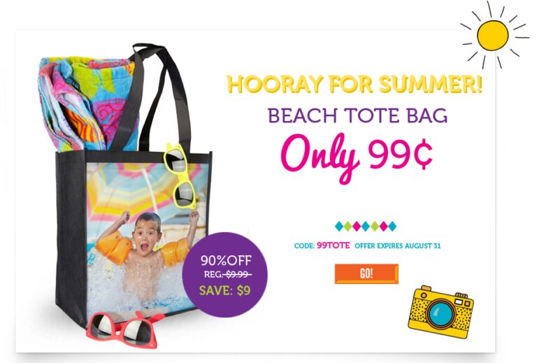 Beach Tote Bag ONLY $.99 + Shipping!