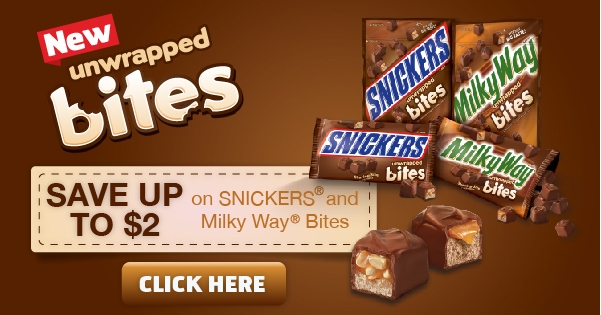 Snickers and Milky Way Bites Coupon