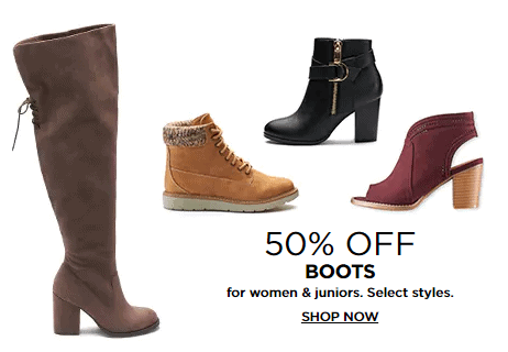 kohls boots on sale