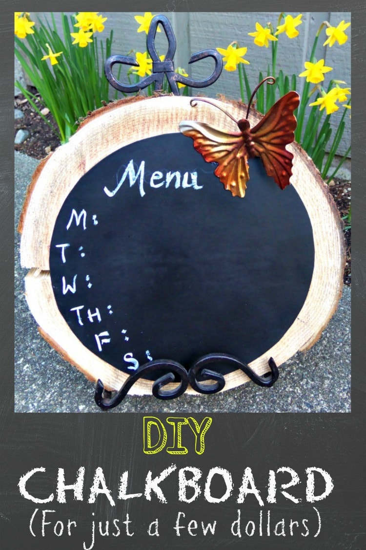 DIY Chalkboard Menu