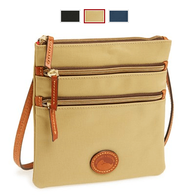 Dooney & Bourke Triple Zip Nylon Crossbody Bag $51.75