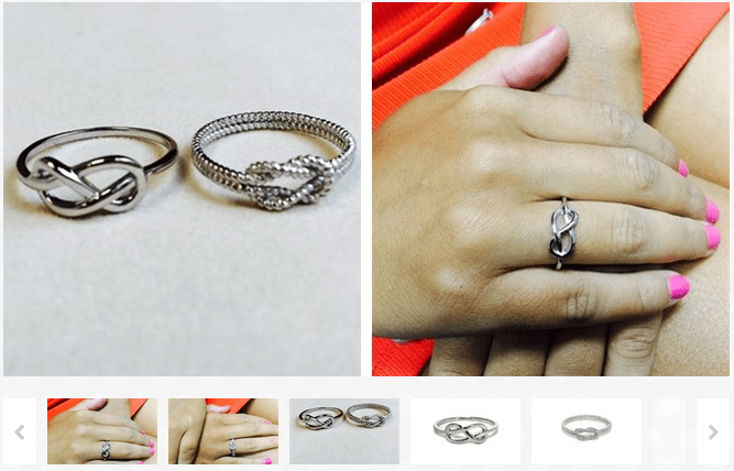 Solid Sterling Silver Love Knot Ring $7.99!