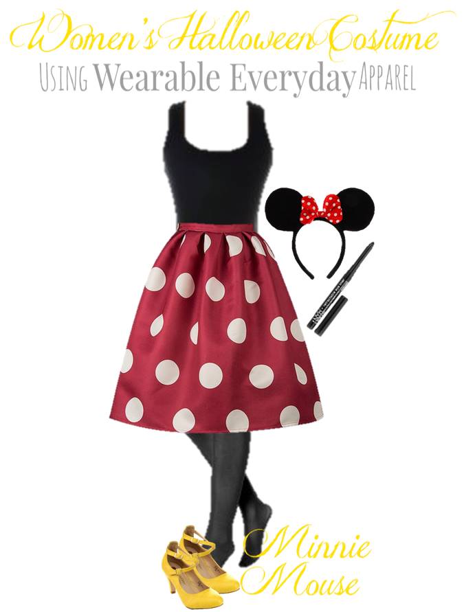 DIY Minney Mouse Costume - Using Regular Clothes - Thrifty NW Mom
