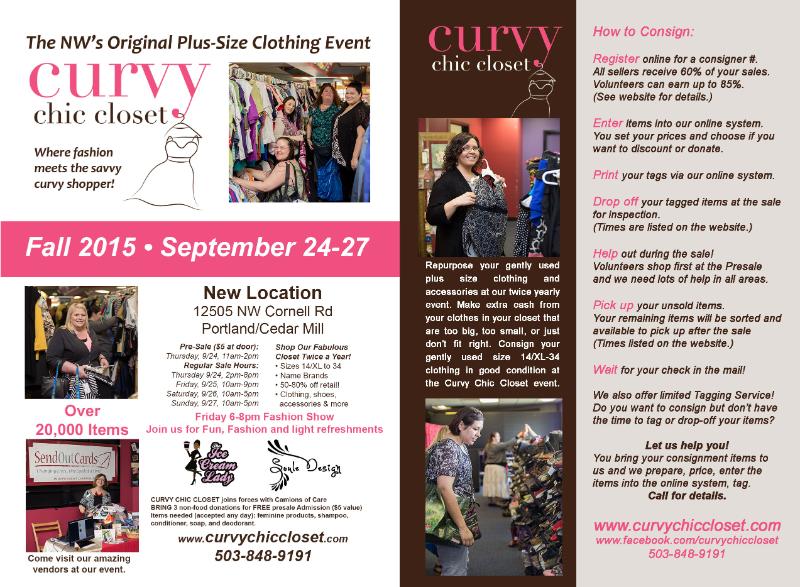 Curvy Chic Closet – NW’s Original Plus Size Event Coming Up! (Enter to Win $50 Shopping Certificate)!