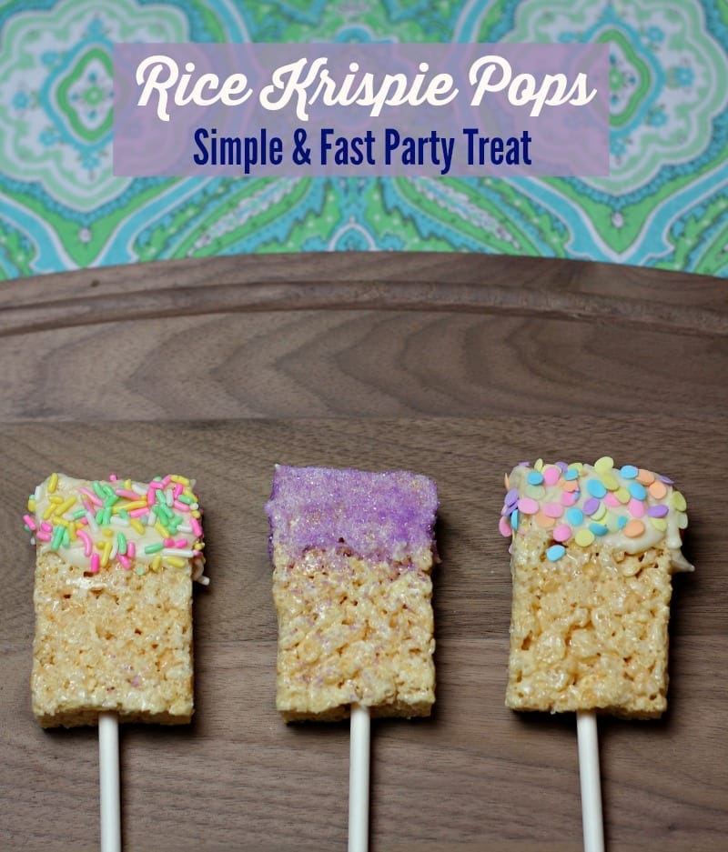 Rice Krispy Treat Pops Dipped in Chocolate on a Stick