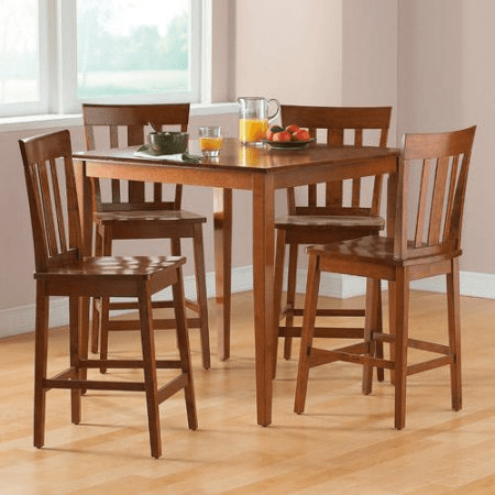 mainstays 5 piece counter height dining set