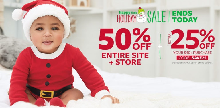 Carter’s 50% Off Sale- Deals on Everything + 25% Off Purchases of $40 & up!