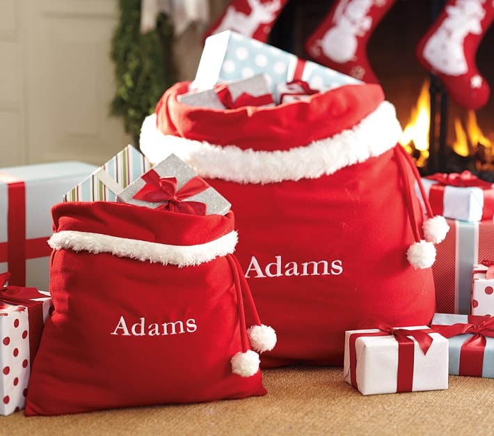 Pottery Barn Santa Bags Santa Hats More Start At 8 Shipped Free Personalization Thrifty Nw Mom