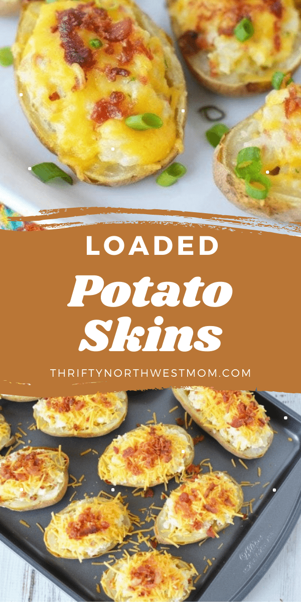 Baked Potato Skins Recipe cheese and bacon