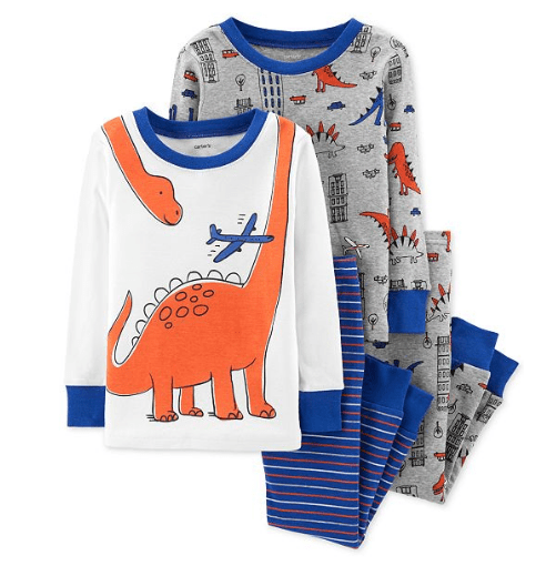 Carter's Toddler Boys 4-Pc. Dino-Print Cotton Pajamas $10.99 (Reg $34 ...