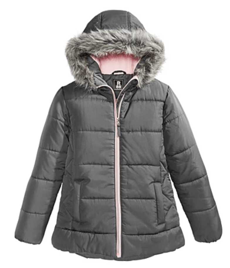 Big Girls Hooded Puffer Jacket