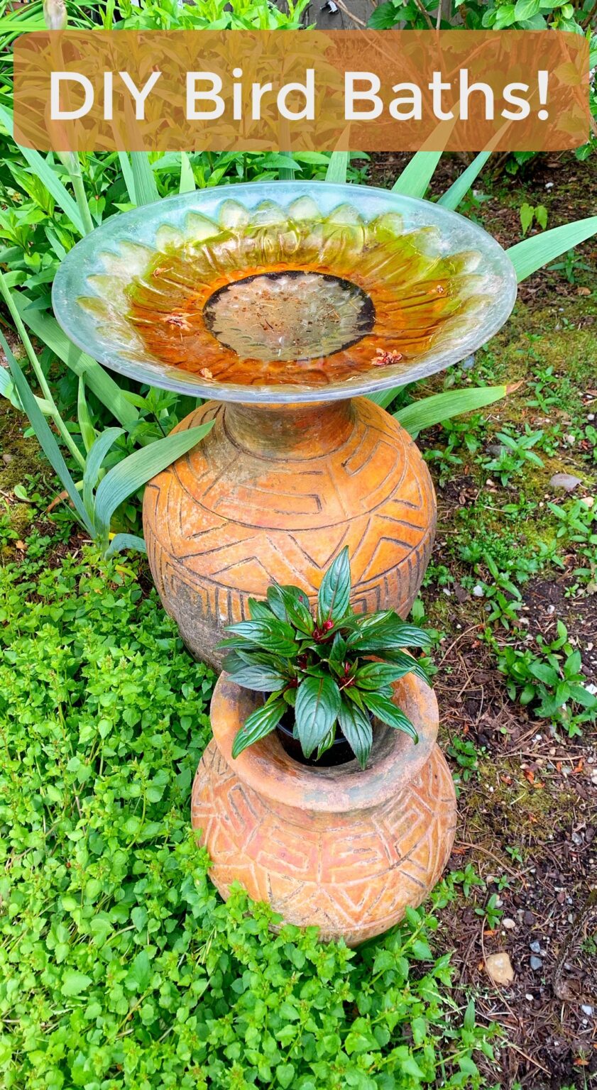 Easy DIY Bird Baths For Your Garden - Thrifty NW Mom