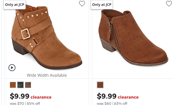 jcpenney womens boots