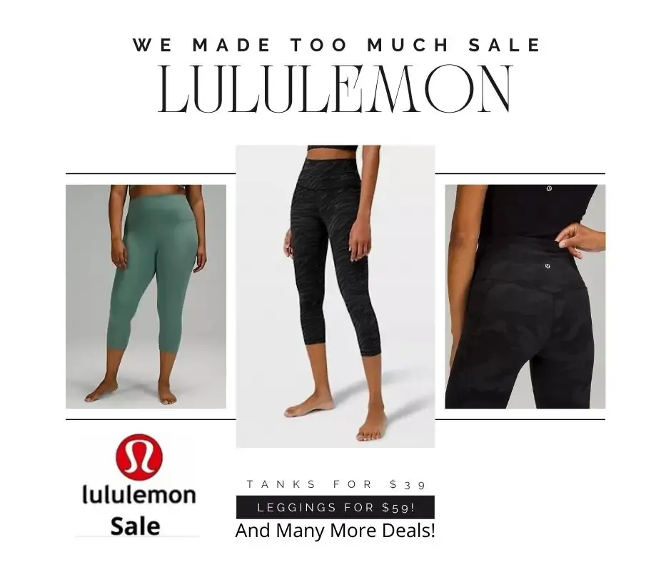 Lululemon Sale - We Made Too Much Sale, Lululemon Outlet & More - Thrifty  NW Mom